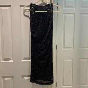 Black and gold embroidered dress